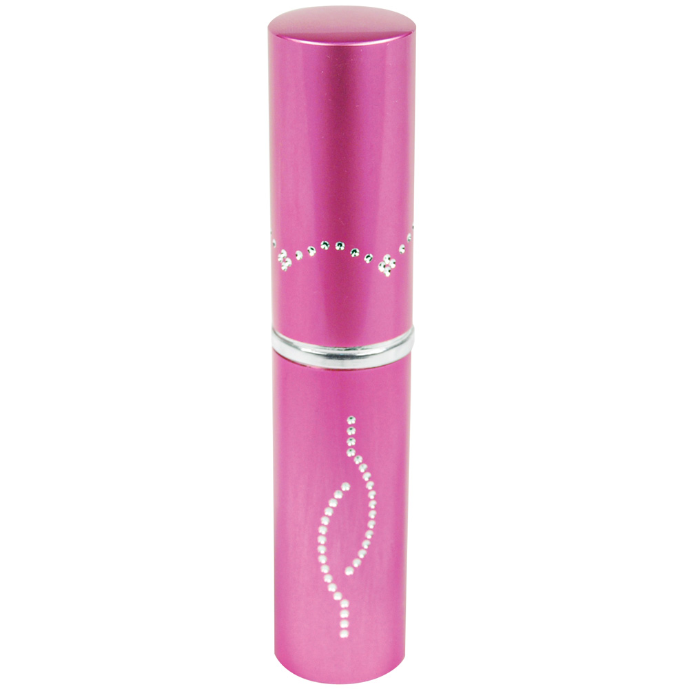 25,000,000 Volt Rechargeable Lipstick Stun Gun with Flashlight, pink view 3